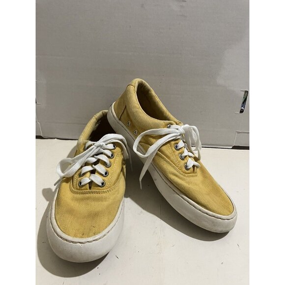 Sperry Top-Sider Mens Size 7 M Yellow Lace Up Canvas Sneakers shoes - Picture 1 of 8
